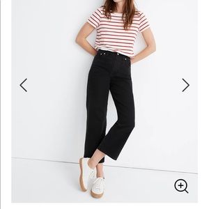 madewell slim wide leg jean in lunar wash